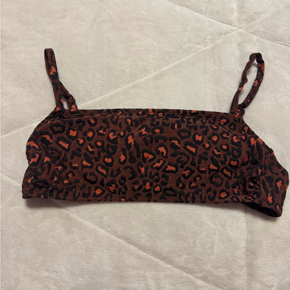 Leopard Print Bikini Top